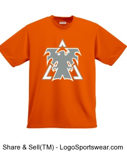 Orange Youth Short sleeve Moisture Wicking T-shirt Design Zoom