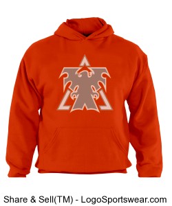 Orange Adult Russell  Dri POWER Pullover Hooded Sweatshirt Design Zoom